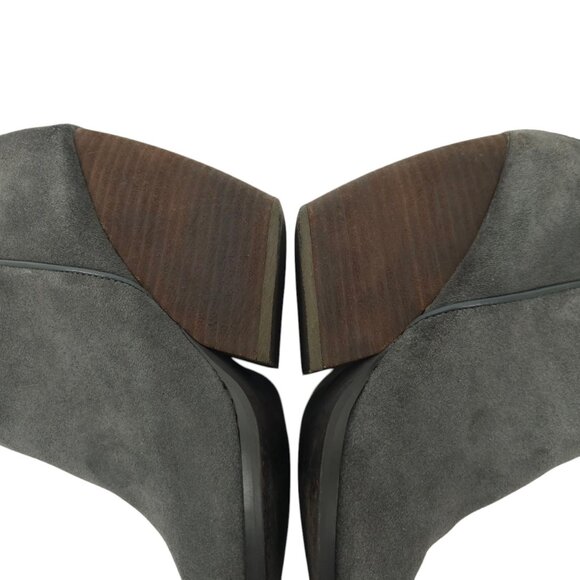 Very Volatile Whitby Ankle Boots Womens Size 10 Suede Leather Wedge Zip Gray - Picture 16 of 16